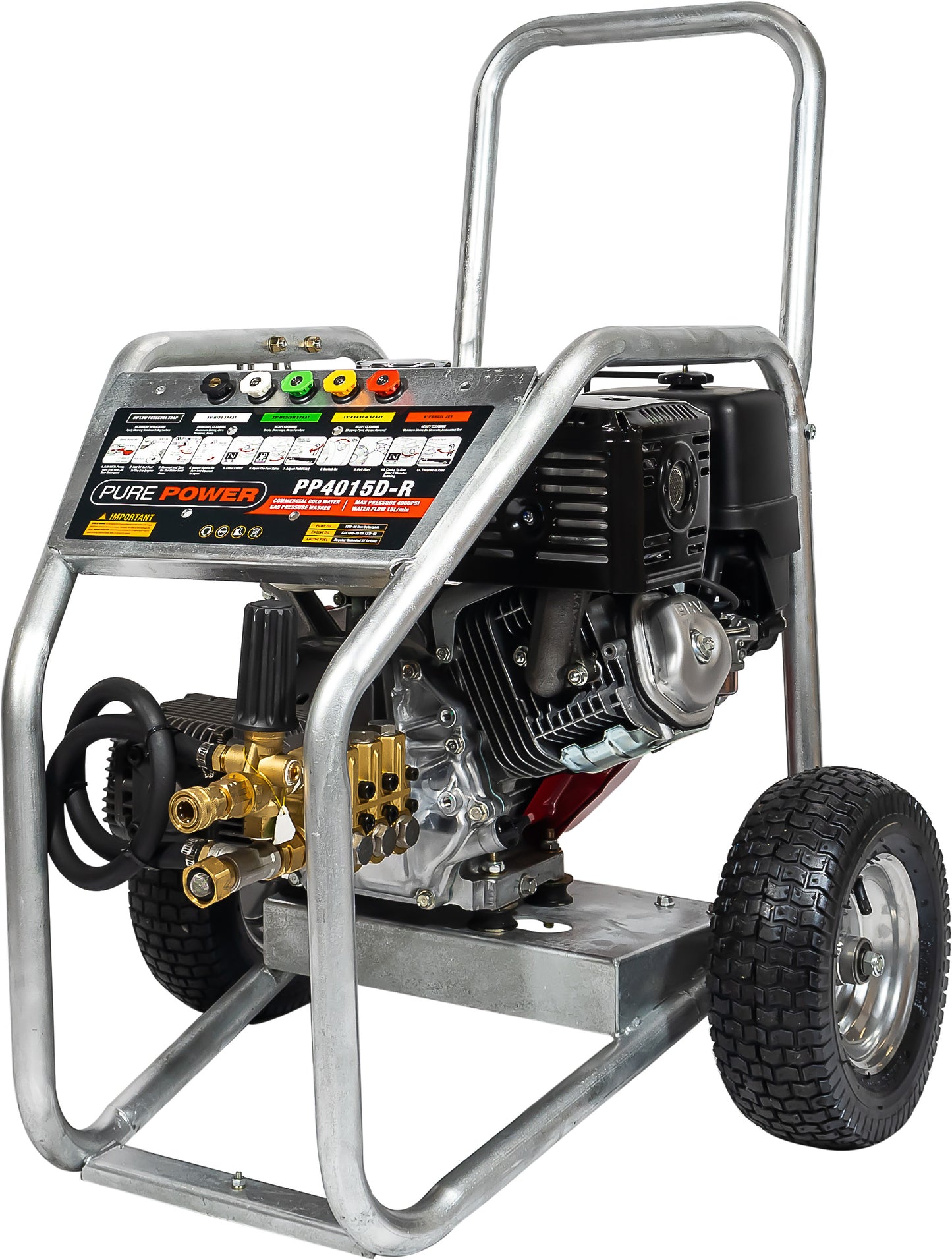 BAR Pure Power 4000PSI 15LPM Petrol Pressure Cleaner - BAR part number 120 PP4015D-R