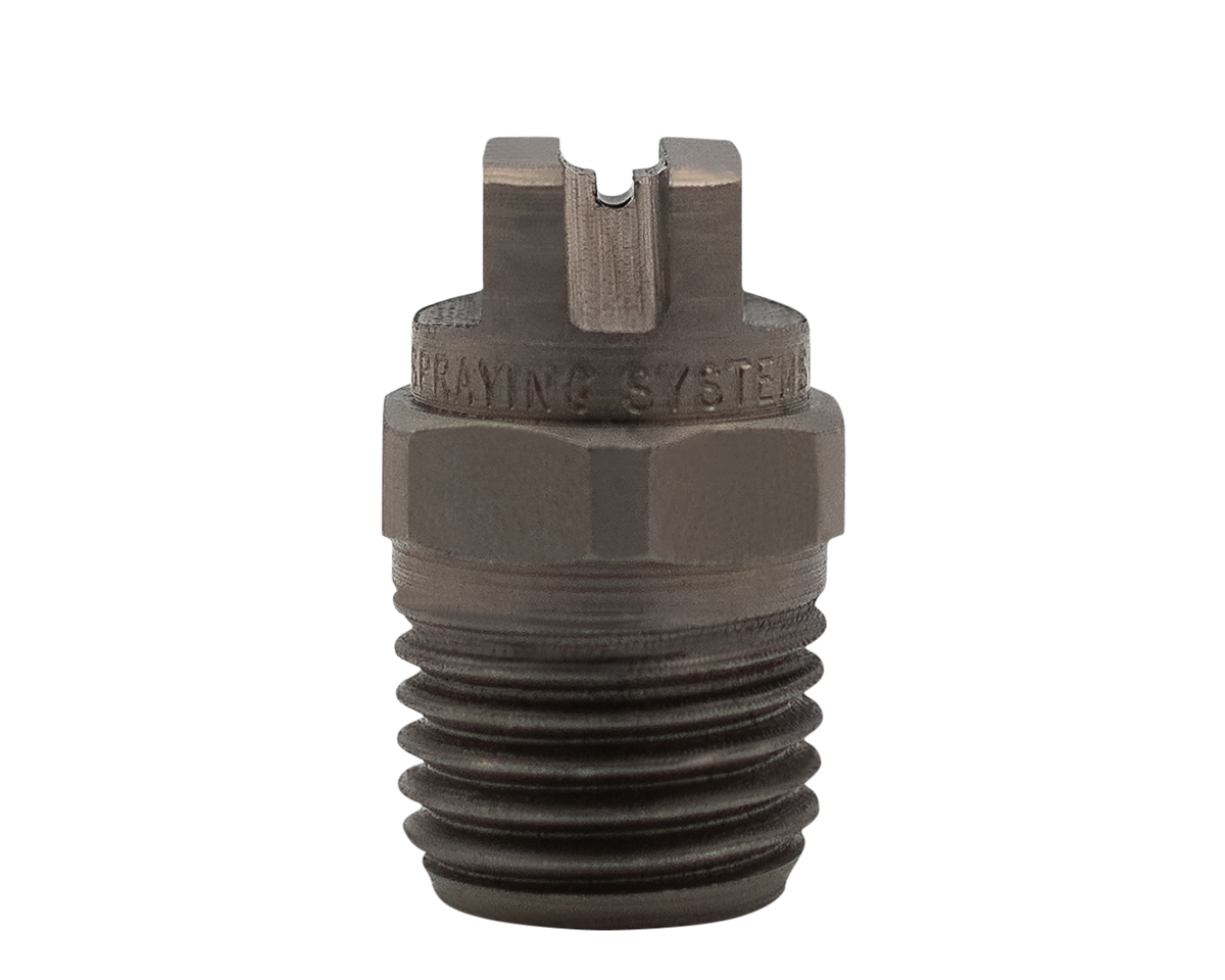 BAR 15 degree fan chiselling screw-on nozzle, 1/4 inch NPT, with a Meg stainless insert