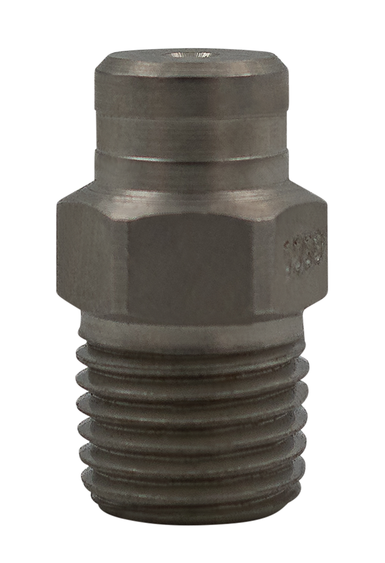 BAR 0 degree pencil blasting screw-on nozzle, 1/4 inch NPT, with a Meg stainless insert