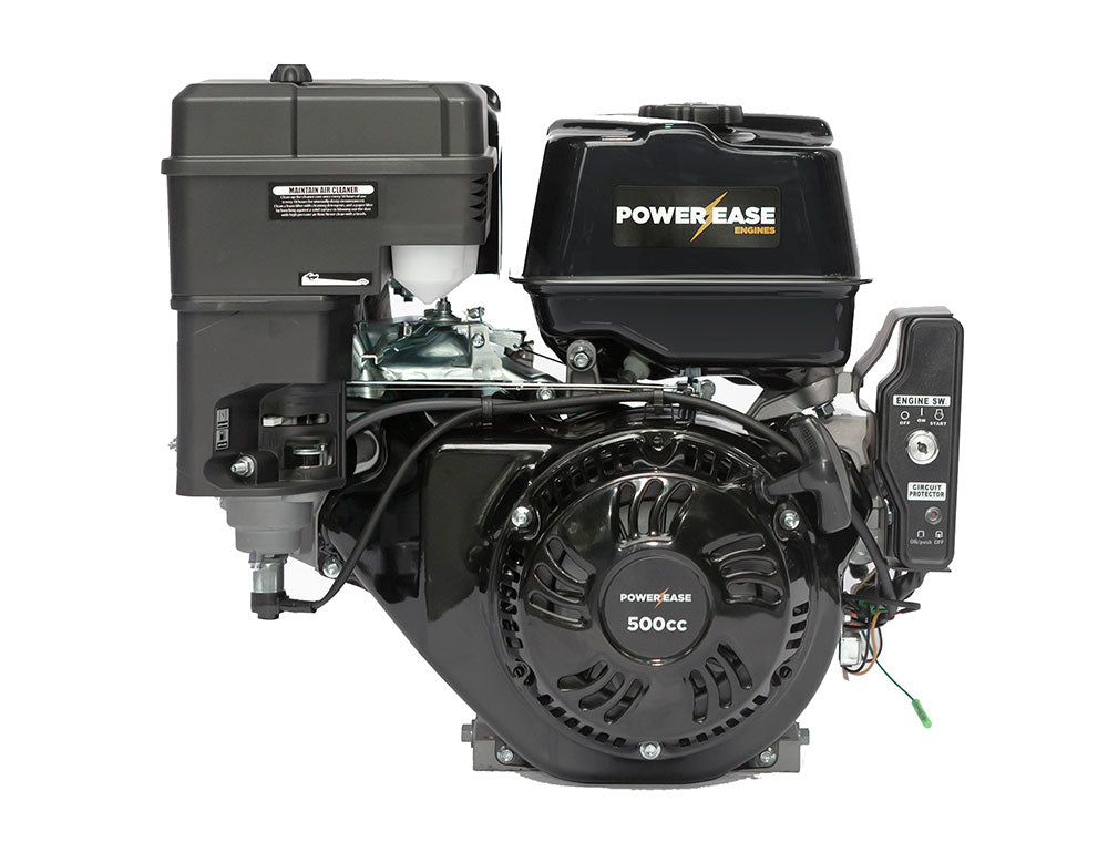 Powerease R500 17 HP 500cc electric start petrol engine with 1 inch keyed shaft