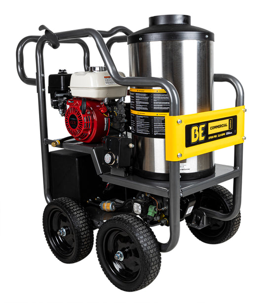 BAR 2700PSI 10.6LPM Honda GX200 Hot Water Pressure Cleaner - BAR part number 122 HOT2565C-H