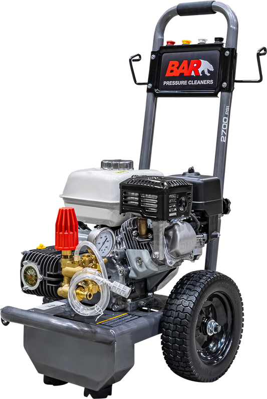 BAR 2700PSI 11.3LPM Honda GX200 Triplex Petrol Pressure Cleaner - BAR part number 120 BAR2765C-H