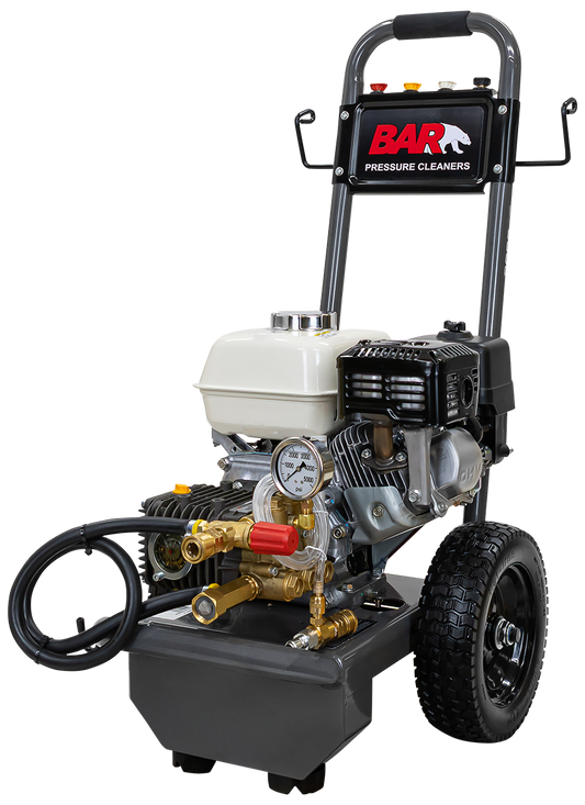 BAR 3000PSI 11.3LPM Honda GX200 Triplex Petrol Pressure Cleaner - BAR part number 120 BAR3065C-H