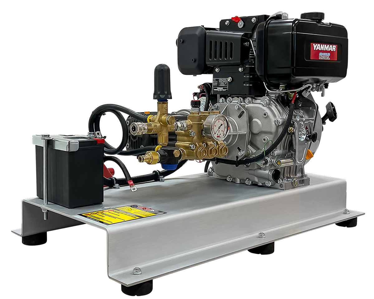BAR 3000PSI 15LPM Yanmar Diesel Gearbox Drive Truck Mount Pressure Cleaner - BAR part number 121 BAR3010G-YEB