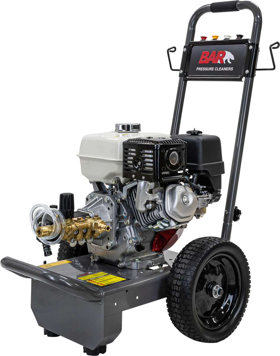 BAR 3800PSI 13LPM Honda GX270 Triplex Petrol Pressure Cleaner - BAR part number 120 BAR3890C-H