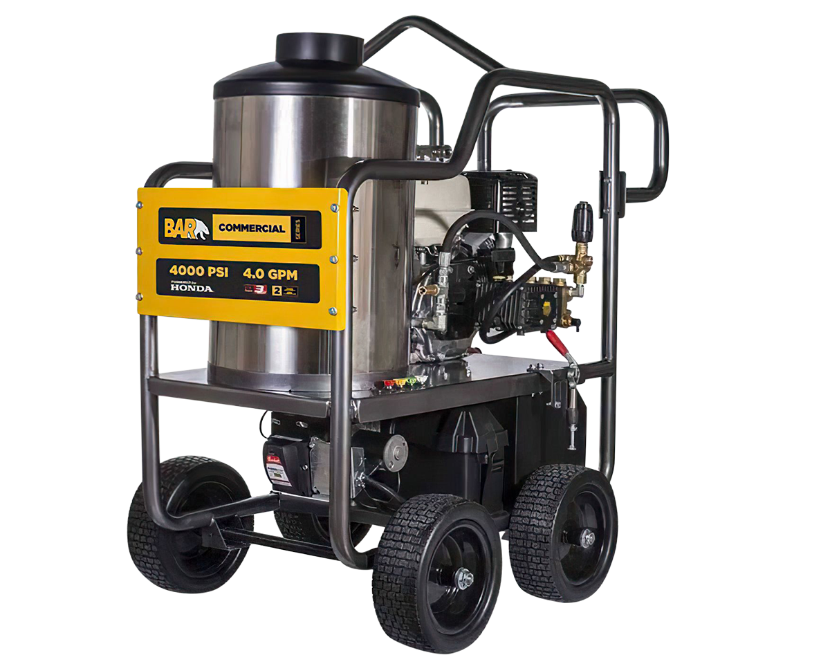 BAR 4000PSI 15LPM Honda GX390 Hot Water Pressure Cleaner (Comet Direct Drive) - BAR part number 122 HOT4013C-HE