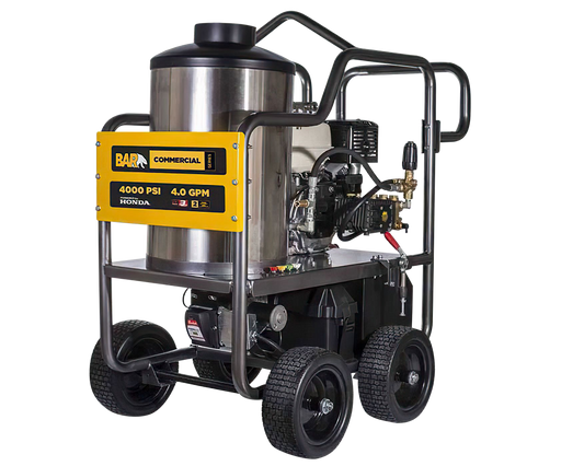 BAR 4000PSI 15LPM Honda GX390 Hot Water Pressure Cleaner (Comet Direct Drive) - BAR part number 122 HOT4013C-HE