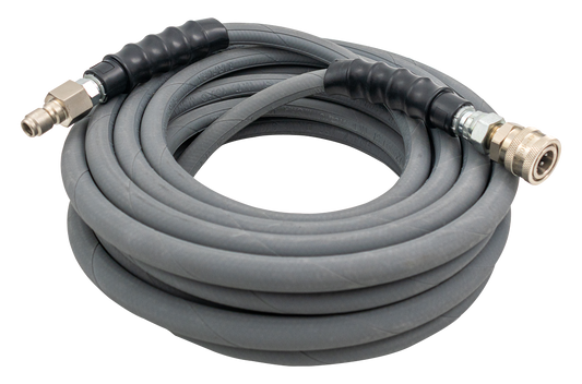 BAR Lenflex 3/8" R1 Grey Pressure Hose — QC Ends - BAR part number 165 R1J400 10ML QC