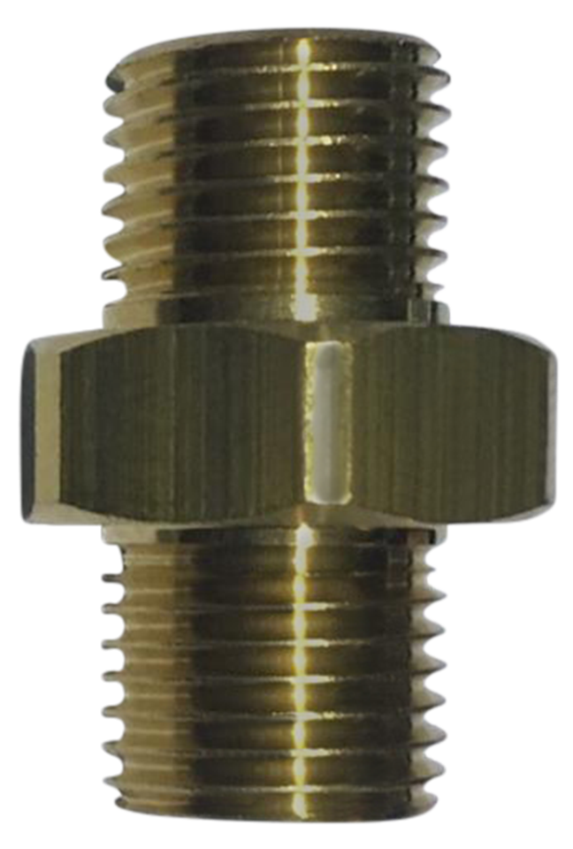 BAR Male Nipple — Brass 5350 PSI - BAR part number 165 03306002