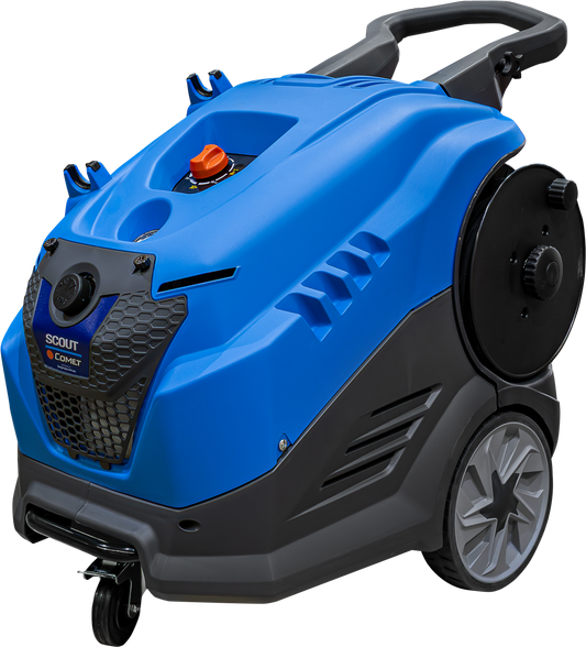 BAR Scout 160 E 2320PSI 10LPM Hot Water Electric Pressure Cleaner with Hose Reel - BAR part number 107 SCOUT160 E