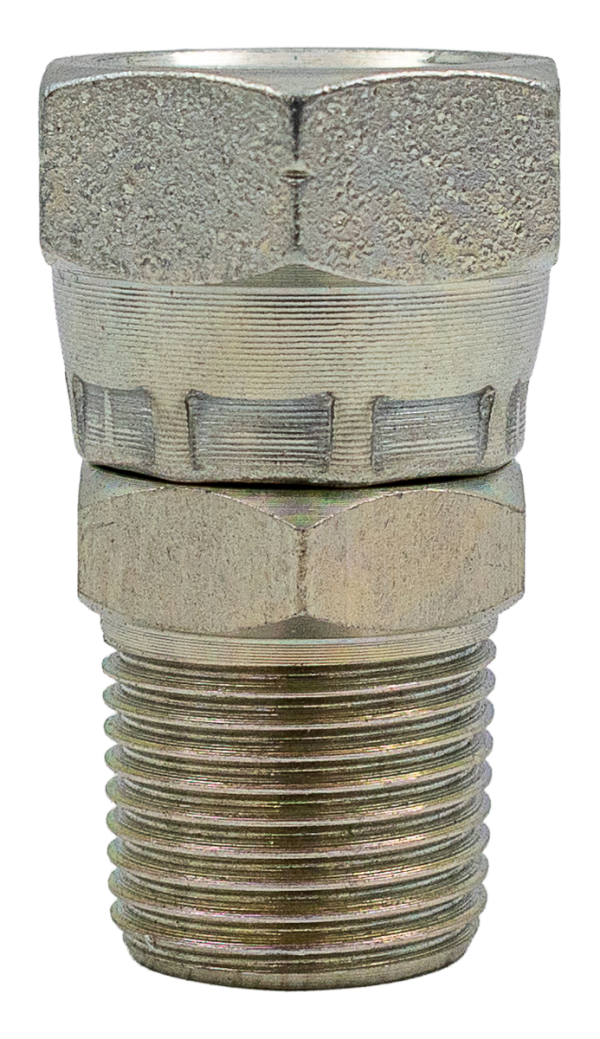 BAR Swivel Adaptor — Male-Female Steel (BSPT Male) - BAR part number 165 AAM-0606