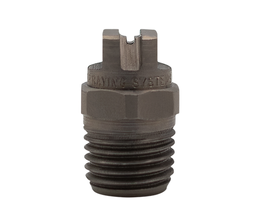 BAR 15 degree fan chiselling screw-on nozzle, 1/4 inch NPT, with a Meg stainless insert