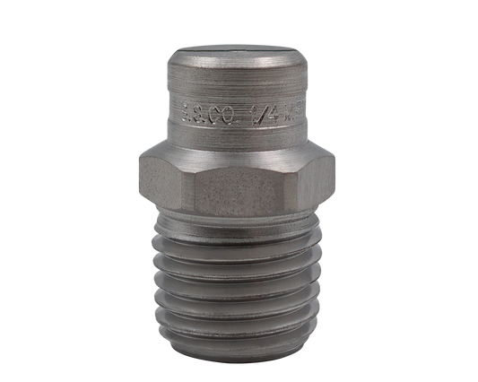 BAR 25 degree fan flushing screw-on nozzle, 1/4 inch NPT, with a Meg stainless insert
