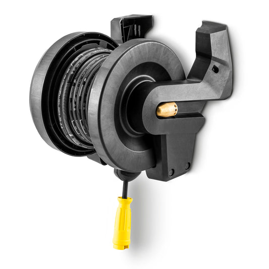 Wall-mounted hose reel