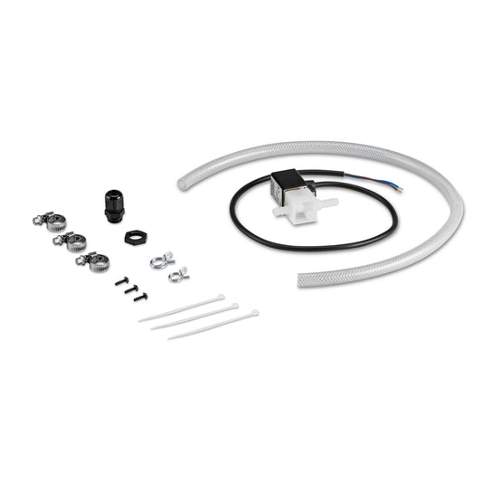 Optional: RM1 detergent kit - remote with solenoid valve + hose + clamps)