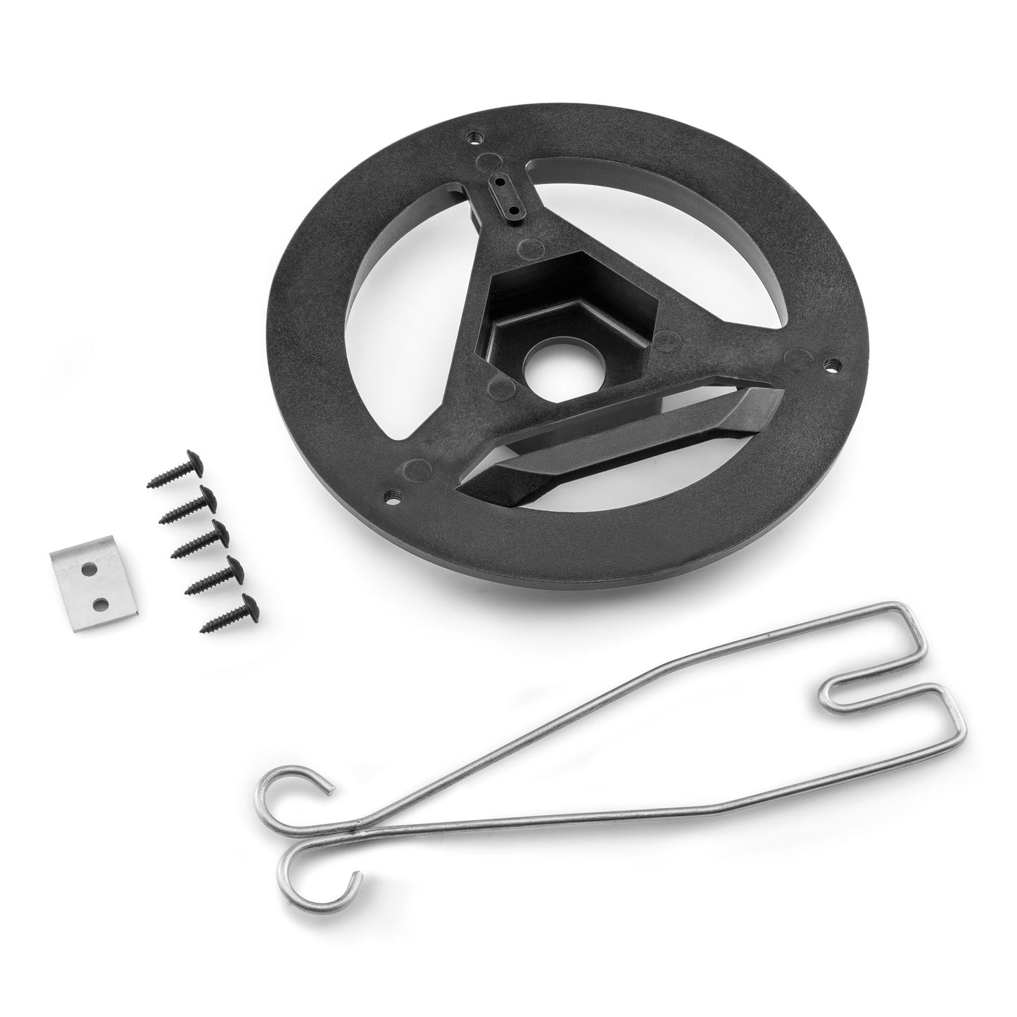 Retainer brush side scrubbing deck