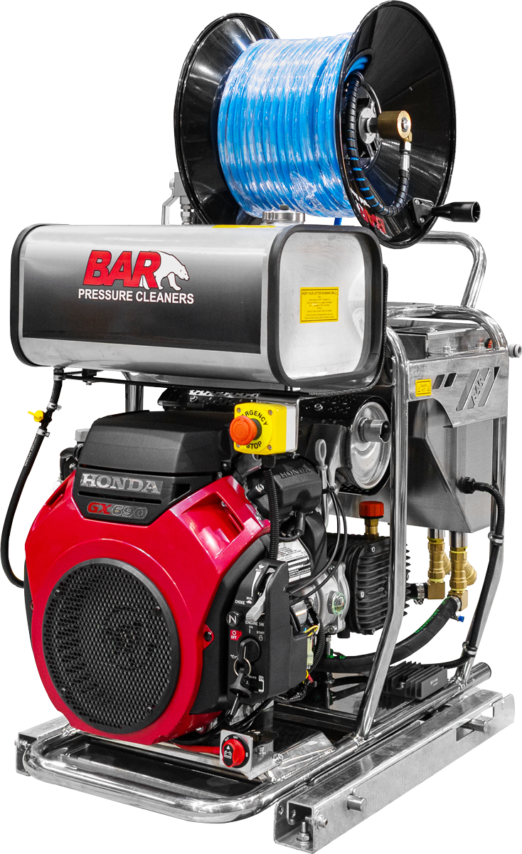 BAR5027CJ Class B ute pack drain jetter with top reel, 5000 PSI 22 L/min